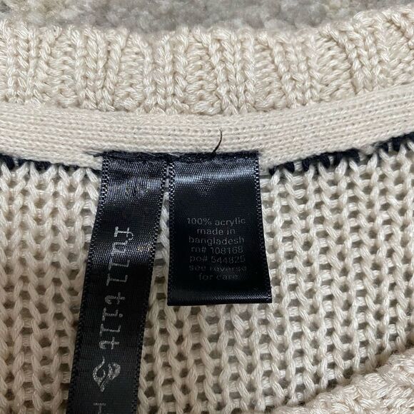 Full Tilt Striped Knit Sweater – High-Low Hem – Size Large - Picture 2 of 6